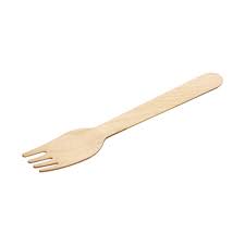 WOODEN FORK DL 6" WHITE 1X50