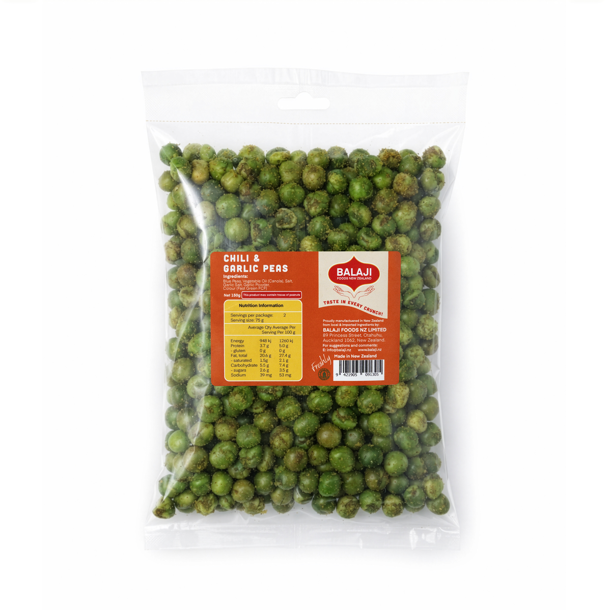 BALAJI PEAS CHILLI N GARLIC 150G