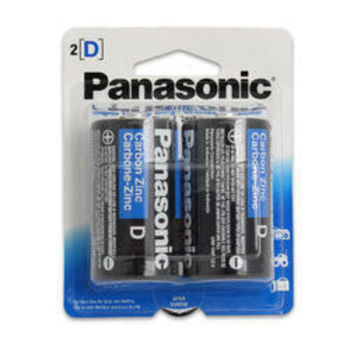 PANASONIC BATTERIES D 2 PACK 1X12