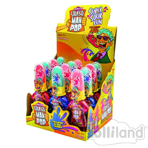 LOLI - SQUEEZI MAN POP 80G 1X12