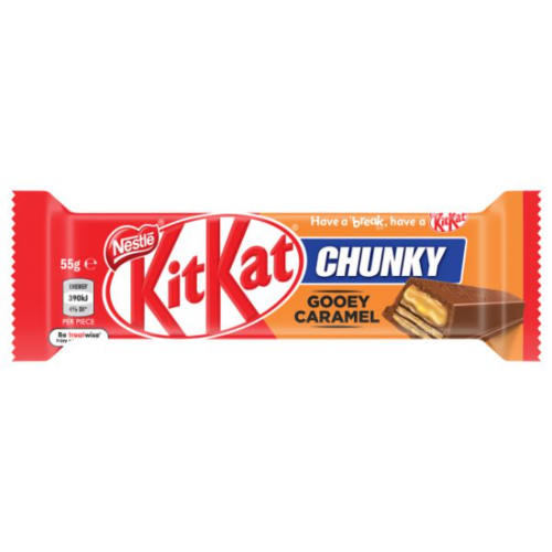 NESTLE MEDIUM BAR KITKAT CHUNKY CARAMEL 48G 1X36 (Clearance)