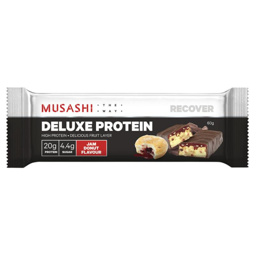 MUSASHI PROTEIN BAR DELUXE JAM DONUT 60G 1X12