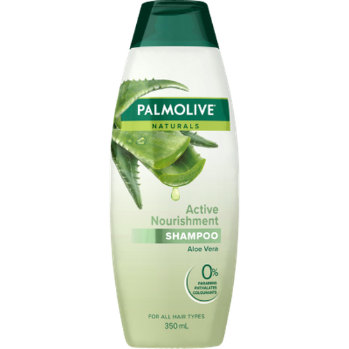 PALMOLIVE NATURALS SHAMPOO ACTIVE NOURISHMENT ALOE VERA & FRUIT VITAMINS 350ML 1X4