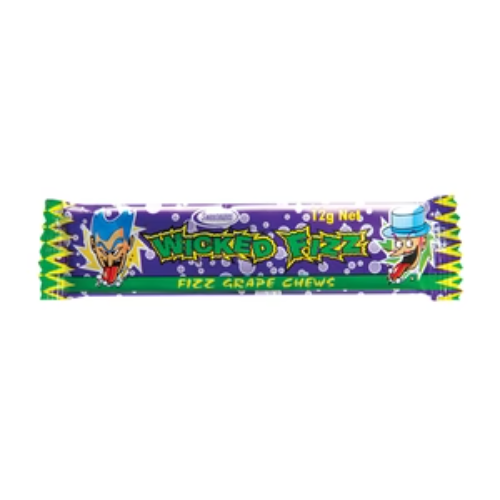 WICKED FIZZ GRAPE CHEW 12G 1X72