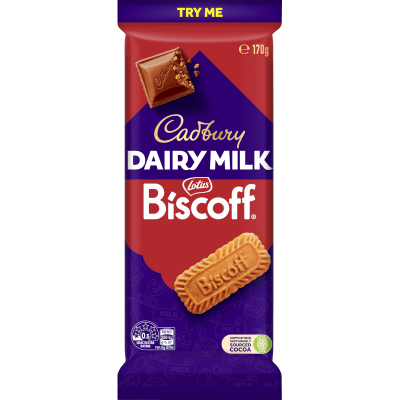 CADBURY BLOCK BISCOFF 170G 1X16