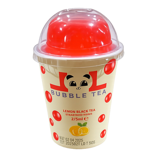 LOL BUBBLE TEA LEMON BLACK TEA WITH STRAWBERRY POPPING BOBA 275ML 1X10