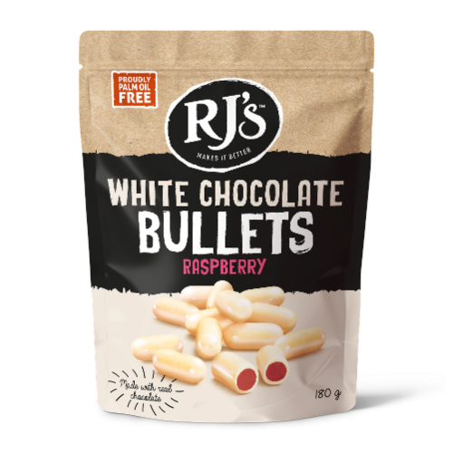 RJ'S BAG WHITE RASPBERRY BULLETS 180G
