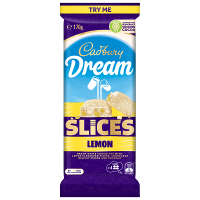 CADBURY BLOCK DREAM LEMON SLICE 170G 1X15