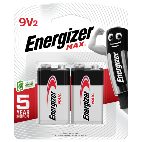 ENERGIZER BATTERIES MAX 9V 2PACK 1X6