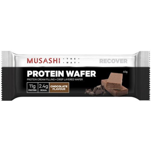 MUSASHI PROTEIN BAR PRO WAFER CHOCOLATE 40G 1X12