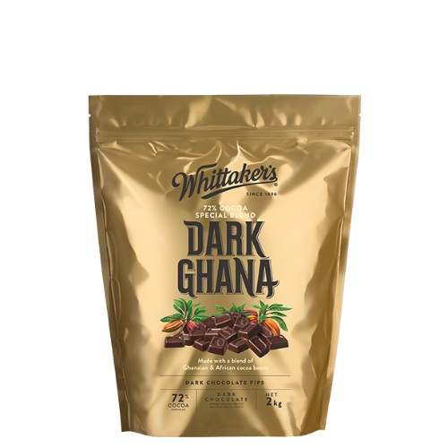 WHITTAKER'S PIPS 72% DARK GHANA 2KG 1X6 BAGS (Clearance)