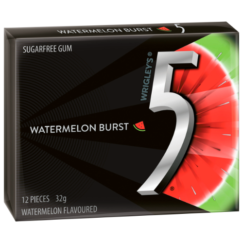 WRIGLEY'S 5 GUM WATERMELON 32G 1X10