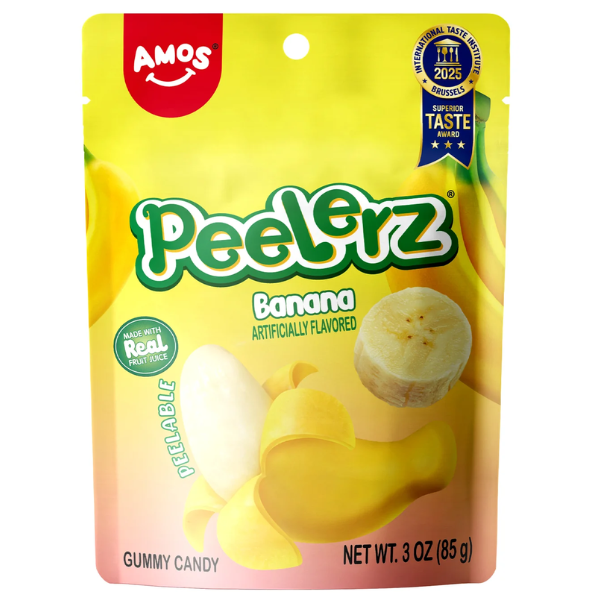 AMOS GUMMY PEELERZTM BANANA - 85GM 1X24