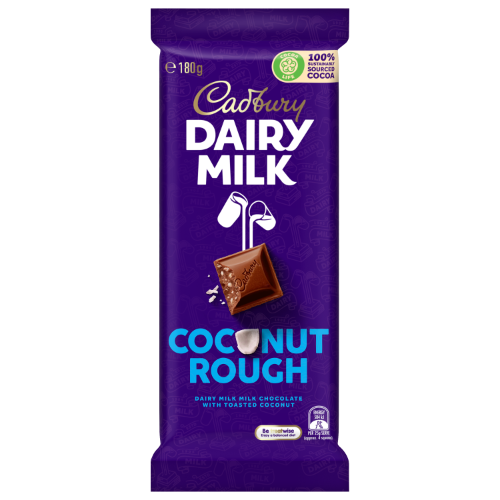 CADBURY BLOCK COCONUT ROUGH 180G 1X15