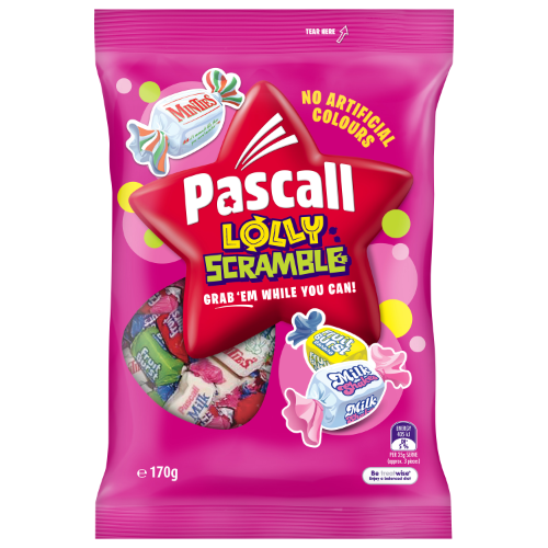 PASCALL FAMILY BAGS LOLLY SCRAMBLE 170G (Clearance)