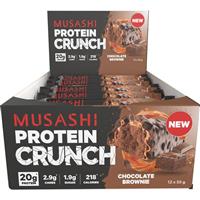 MUSASHI PROTEIN PROTEIN CRUNCH BAR CHOC BROWNIE 55G 1X12