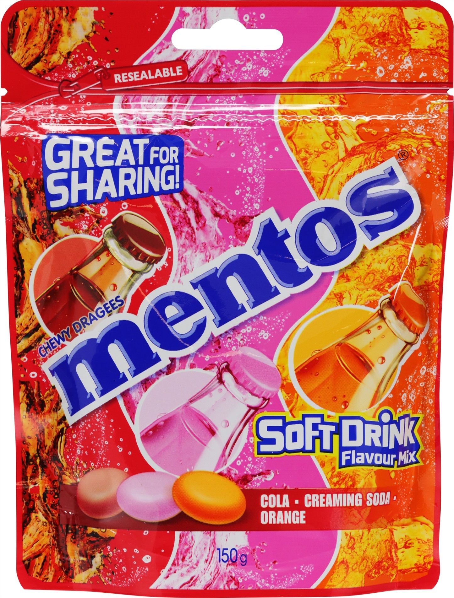 MENTOS SHARE BAG SODA 150G 1X7