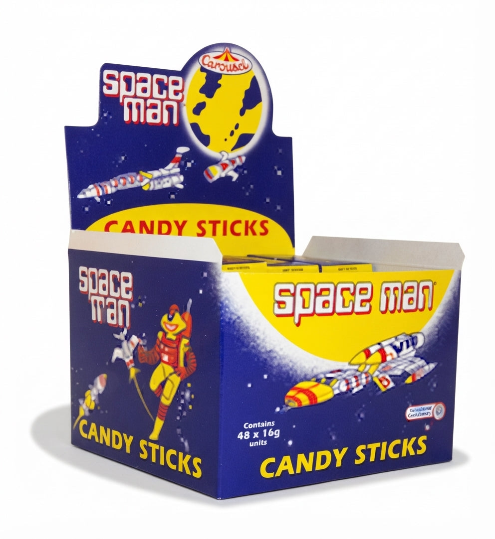 CAROUSEL SPACEMAN CANDY STICKS 1X48PCS
