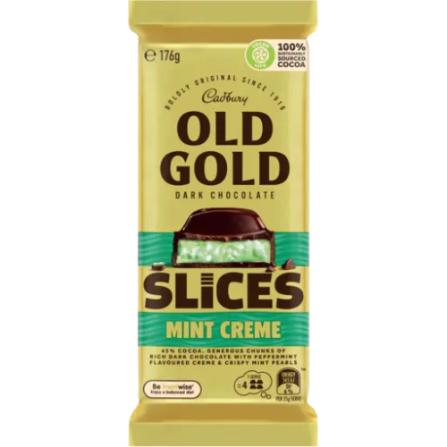 CADBURY BLOCK OLD GOLD MINT SLICE 176G 1X16