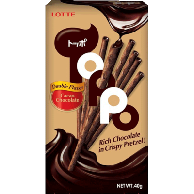 LOTTE TOPPO COCOA CHOCO FLAVOUR 40G