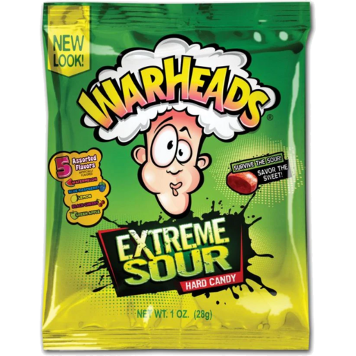 WARHEADS HARD CANDY 28G 1X12