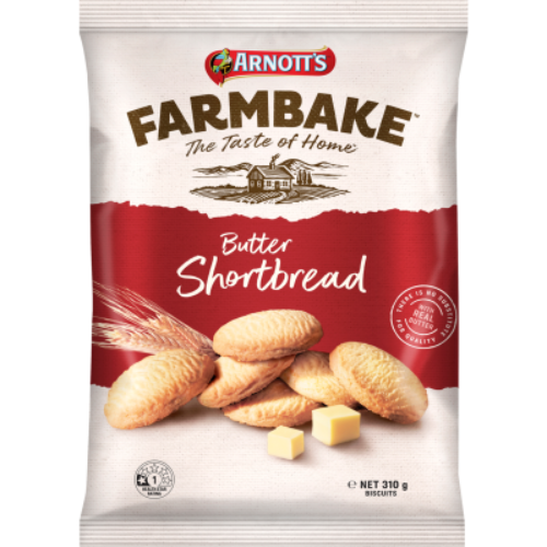 ARNOTT'S FARMBAKE BUTTER SHORTBREAD 310G