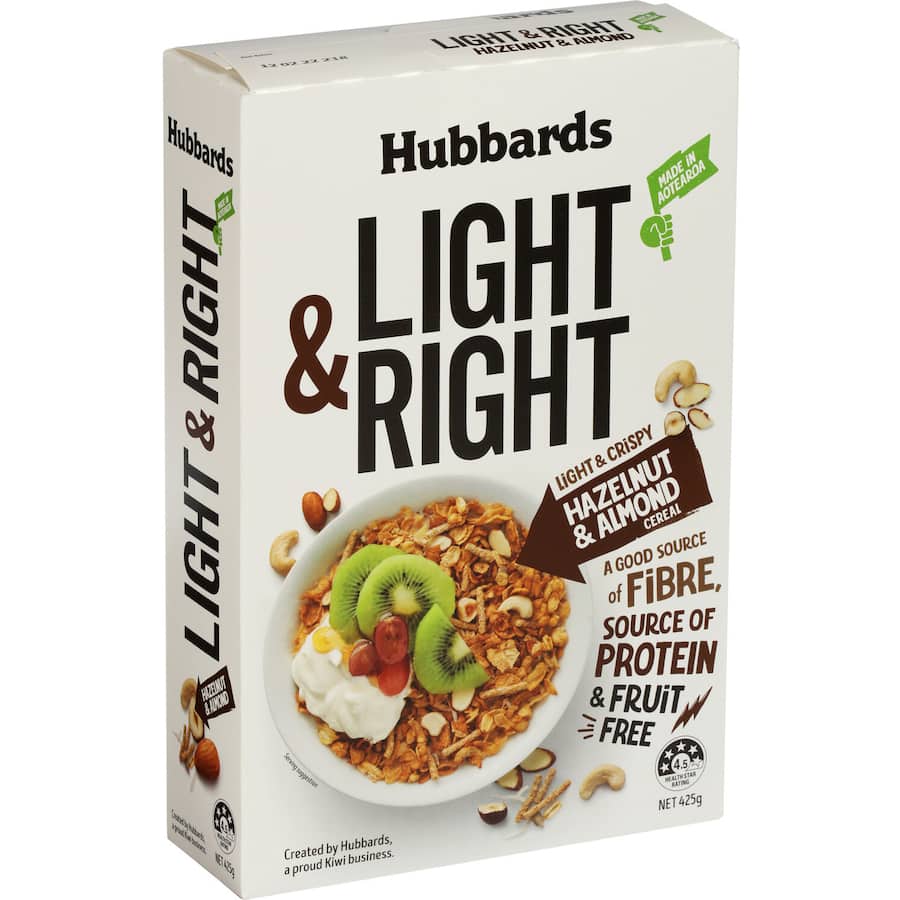 HUBBARDS LIGHT & RIGHT HAZELNUT & ALMOND 425G
