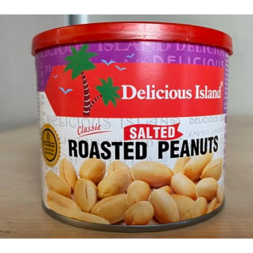 DELICIOUS SALTED ROASTED PEANUTS TIN 130G 1X48