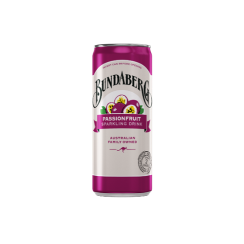 BUNDABERG CAN PASSIONFRUIT 1X24 250ML (Clearance)