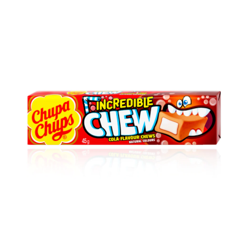 CHUPA CHUPS INCREDIBLE CHEW COLA 45G 1X20