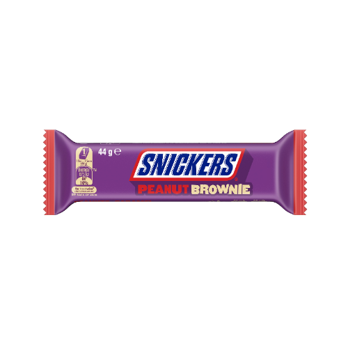 MARS MEDIUM BAR SNICKERS PEANUT BROWNIE 44G 1X25