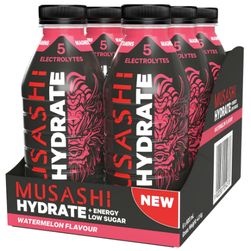 MUSASHI 34354 HYDRATE WATERMELON 600ML 1X6