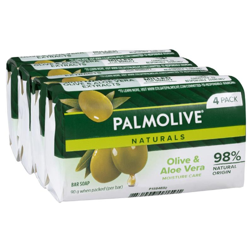 PALMOLIVE SOAP BARS ALOE & OLIVE EXTRACTS 4PK 90G 1X4