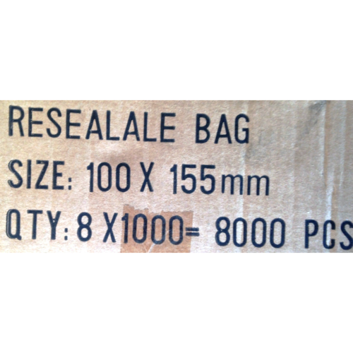RESEALABLE BAG 100X155