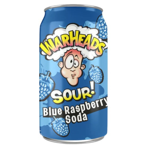 WARHEADS BLUE RASPBERRY SODA 355ML 1X12