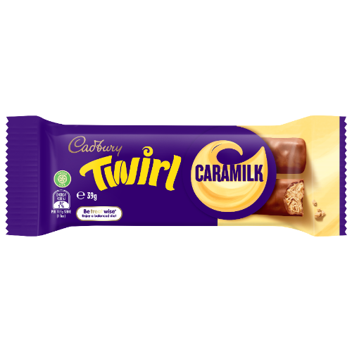 CADBURY MEDIUM BAR TWIRL CARAMILK 39G 1X42