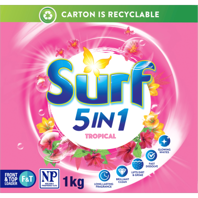 SURF TROPICAL LAUNDRY POWDER 1KG