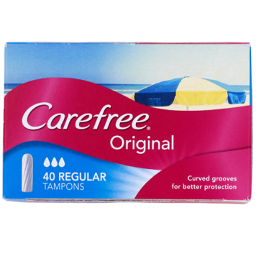 CAREFREE REGULAR TAMPONS ORIGINAL 40 1X12