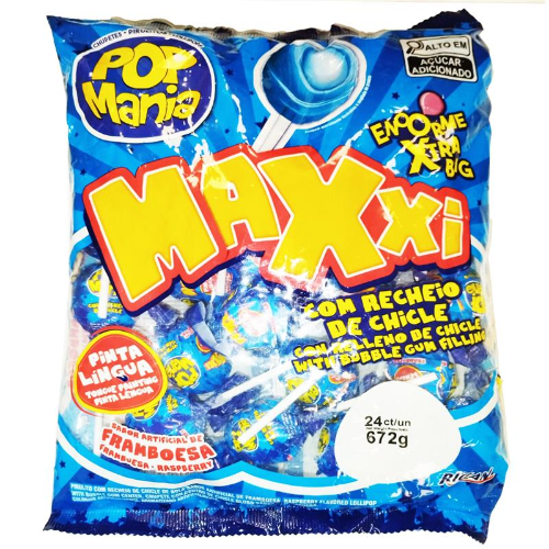 RICLAN POP MANIA BAG LOLLIPOP RASPBERRY 1X24