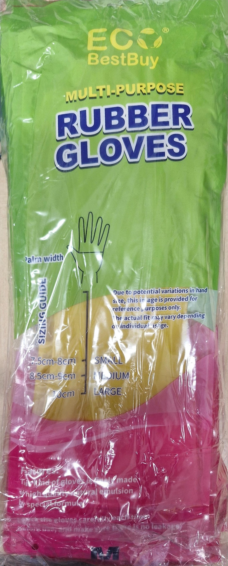 ECO GLOVE RUBBER 310MM YELLOW MEDIUM 1X1