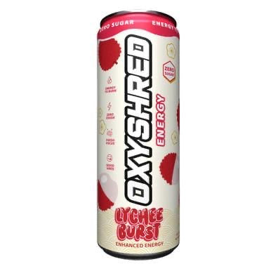 OXYSHRED ENERGY LYCHEE BURST CAN 355ML 1X12