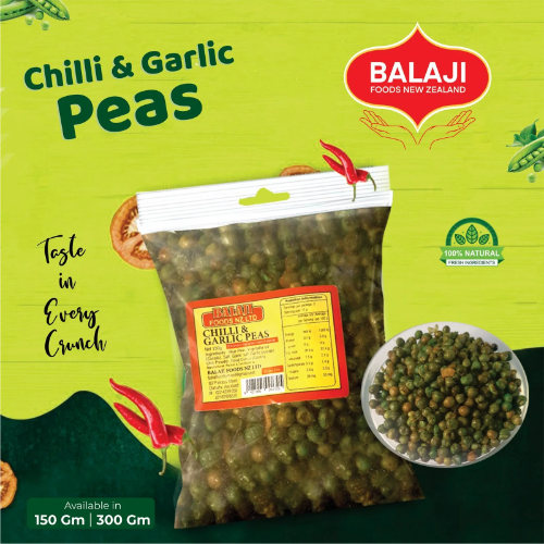 BALAJI PEAS CHILLI N GARLIC 150G (Clearance)