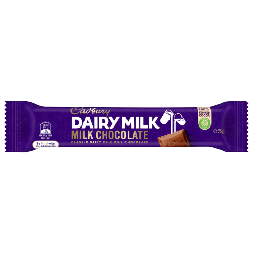 CADBURY TWIN PACK DAIRY MILK 75G 1X42