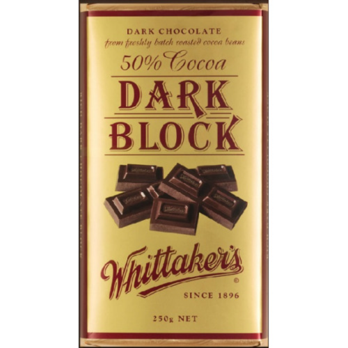 WHITTAKER'S BLOCK DARK BLOCK 250G 1X12