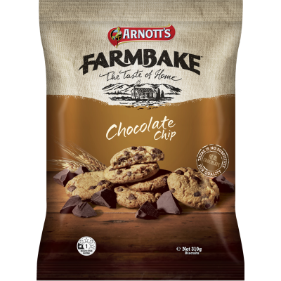 ARNOTT'S FARMBAKE CHOC CHIP 310G - 130295 (Clearance)