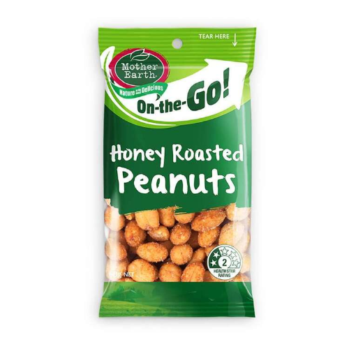 MOTHER EARTH 60G HONEY ROASTED PENUT 1X12