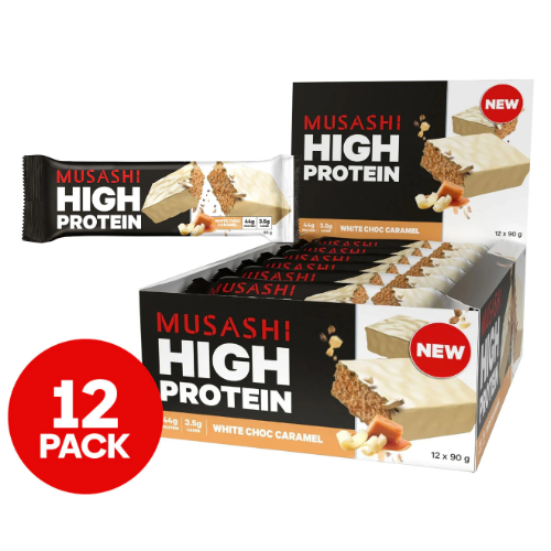 MUSASHI PROTEIN BAR PRO CRISP WHITE CHOC COOKIE CREAM 60G 1X12