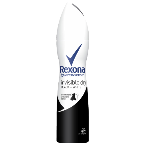 REXONA SPRAY WOMEN INVISIBLE BLACK & WHIT 150ML