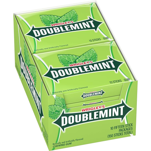 WRIGLEY'S DOUBLEMINT CHEWING GUM 37G 1X10