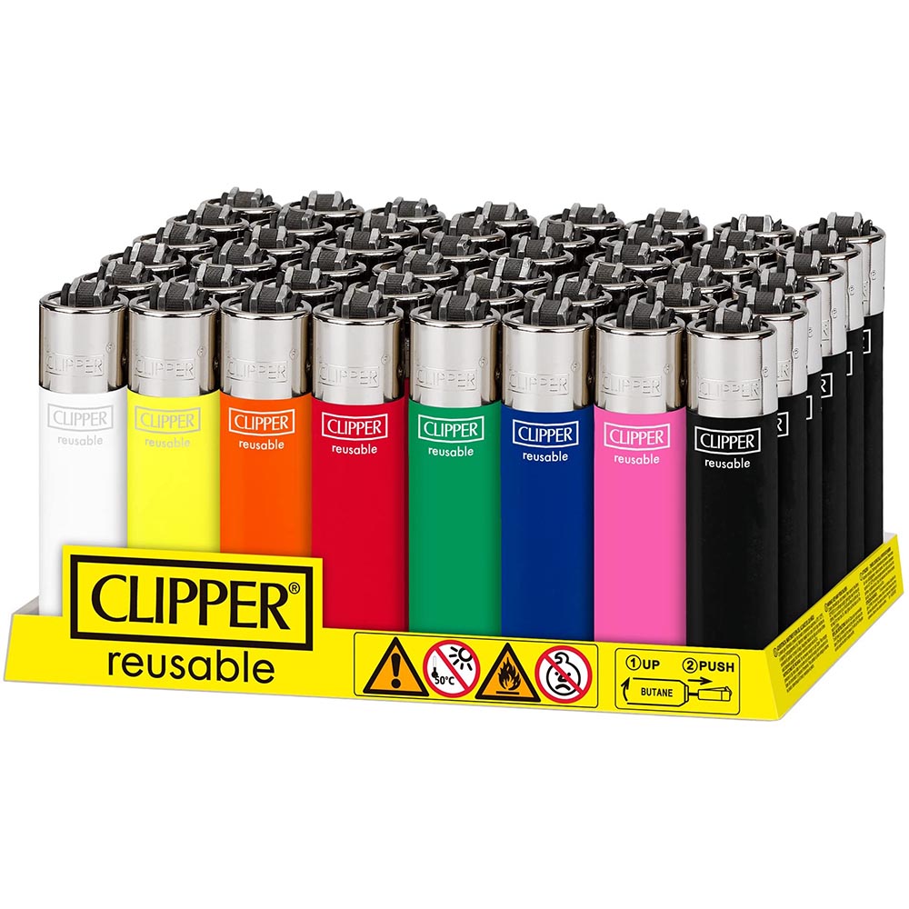 LIGHTER CLIPPER - SOLID ASSORTED 1X48